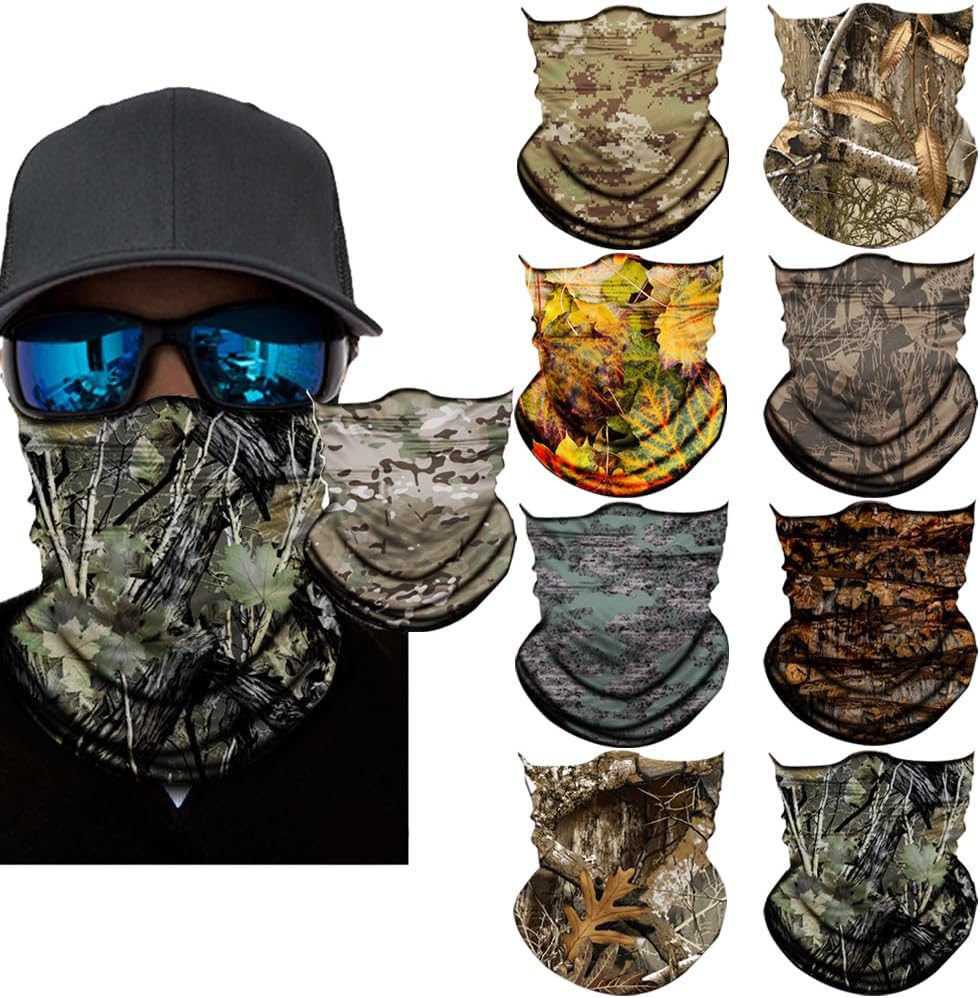 Neck Gaiter Mask,Bandana Gator Face Cover Mask Sun UV Protection,Neck Warmer Balaclava,Tube Face Scarf,Headband for Outdoor