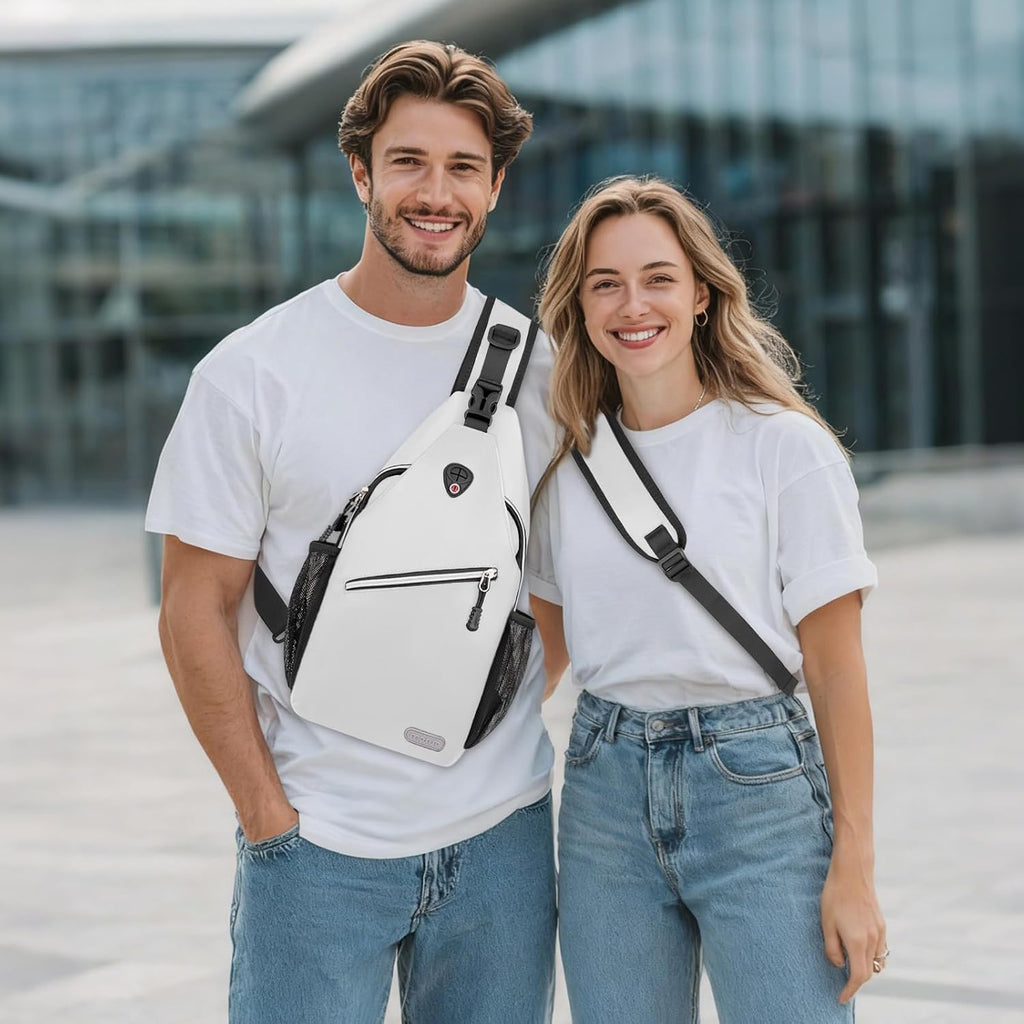 MOSISO Small Sling Bag for Men, Crossbody Shoulder Chest Daypack Bag
