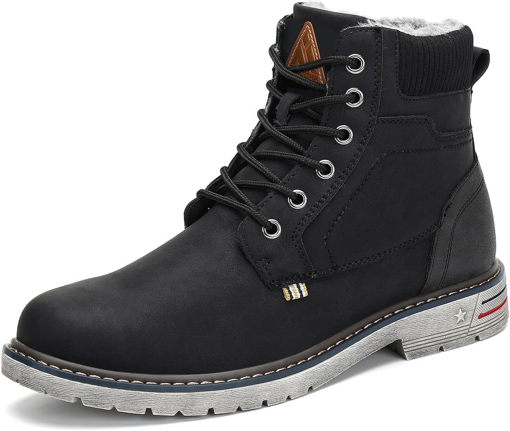 Mishansha Men's Waterproof Snow Boots, Warm Winter Boots