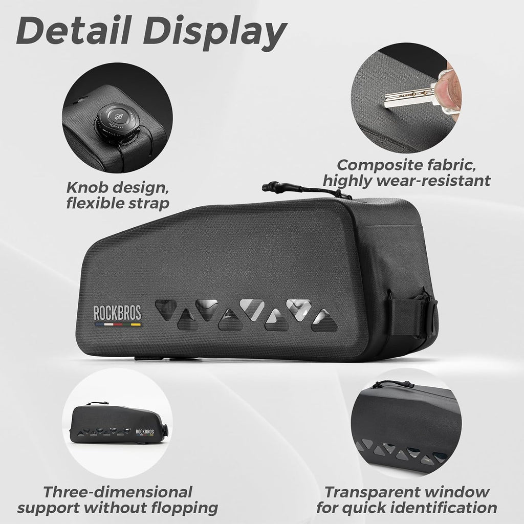 ROCKBROS Top Tube Bike Bag Waterproof Buckle Lock Design Lightweight