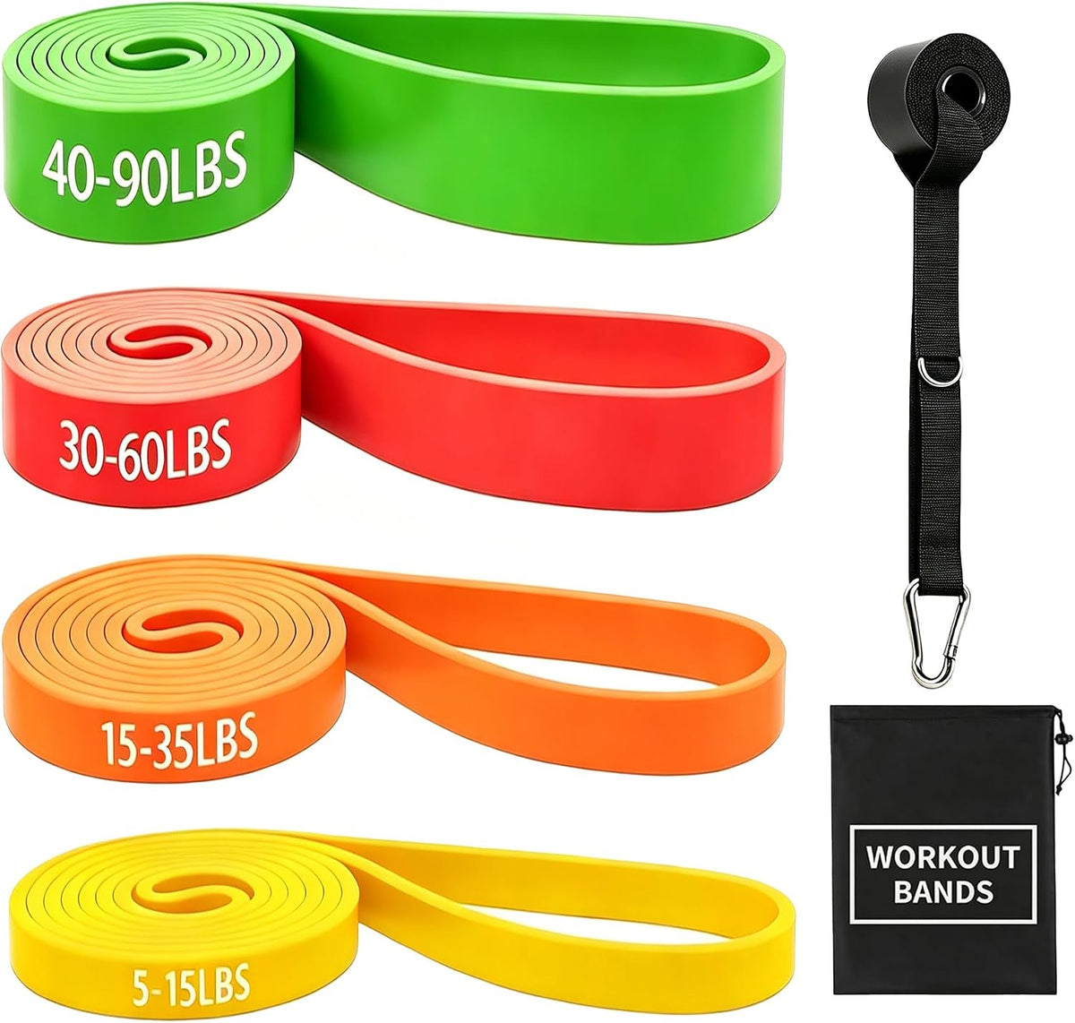 Resistance Bands for Working Out, 5-125LBS Pull Up Assist Bands Set