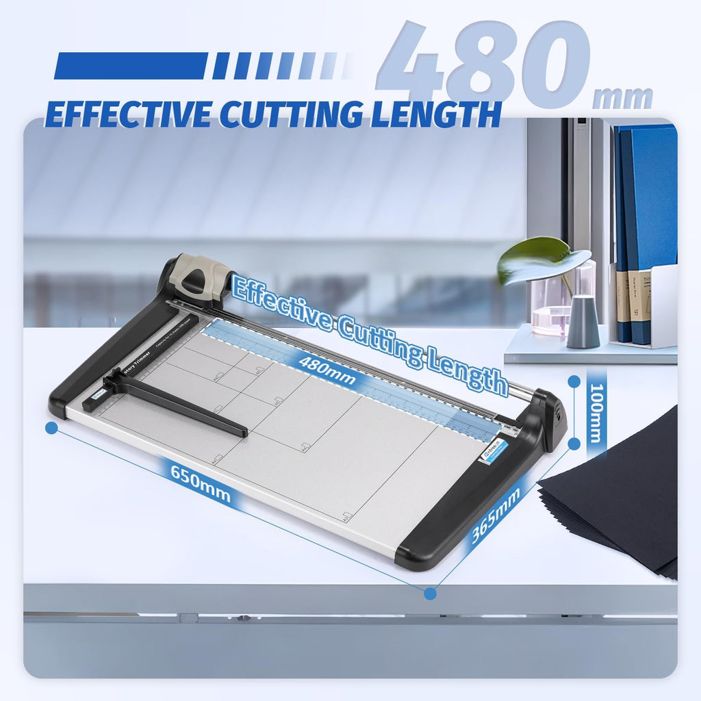 480mm(18.90") Rotary Paper Trimmer, 15 Sheets Heavy Duty Paper Trimmer