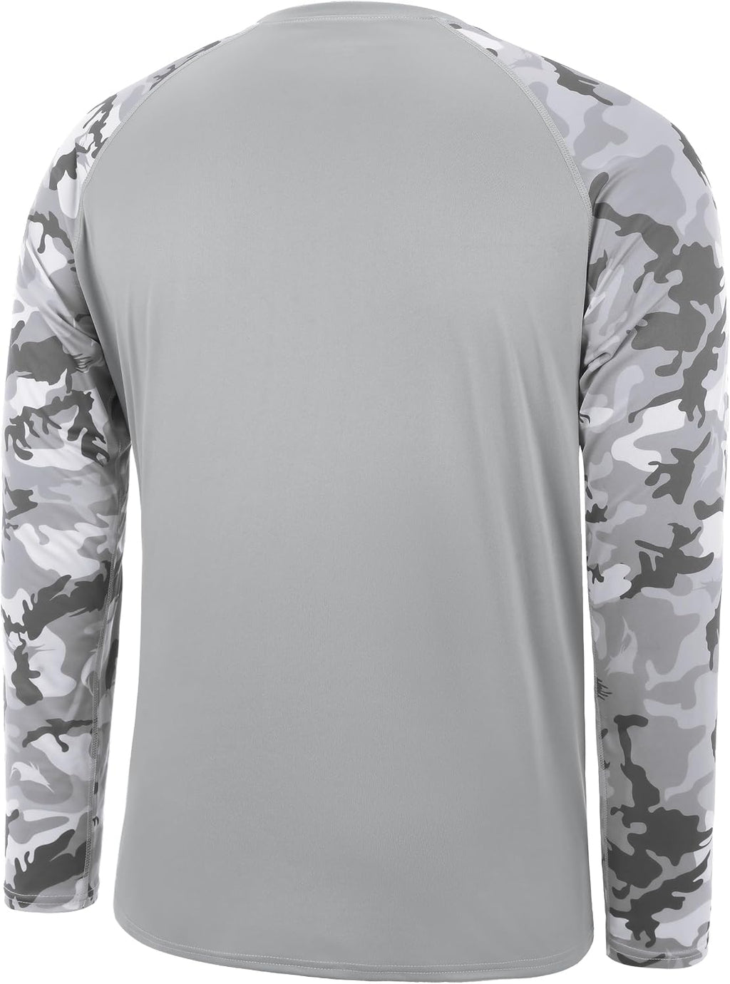 FISHEAL Men's Long Sleeve Fishing Shirts, UPF 50+ Camo Sun Protection Rash Guard, UV Shirt for Swimming Hunting Outdoor