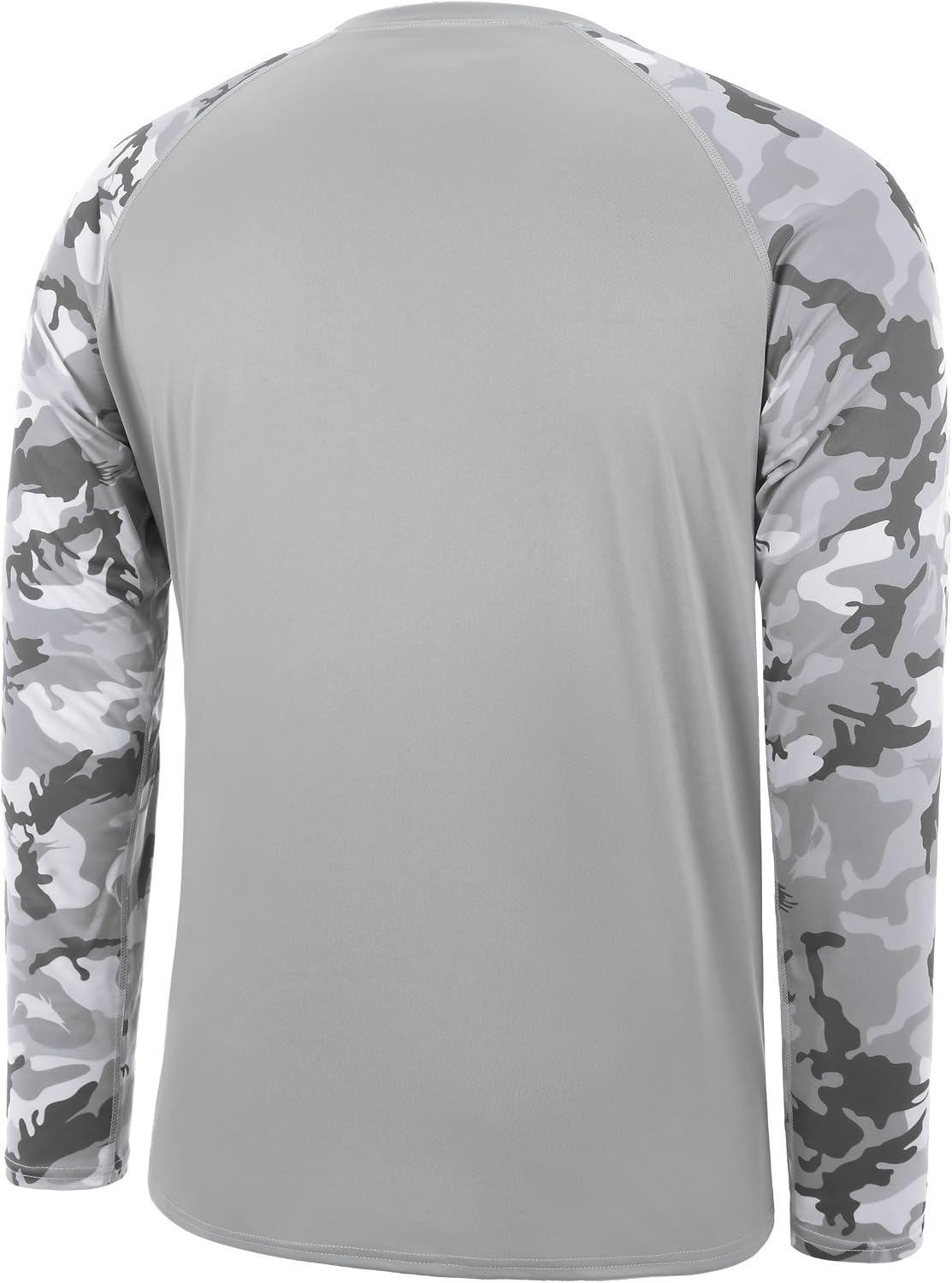 FISHEAL Men's Long Sleeve Fishing Shirts, UPF 50+ Camo Sun Protection Rash Guard, UV Shirt for Swimming Hunting Outdoor