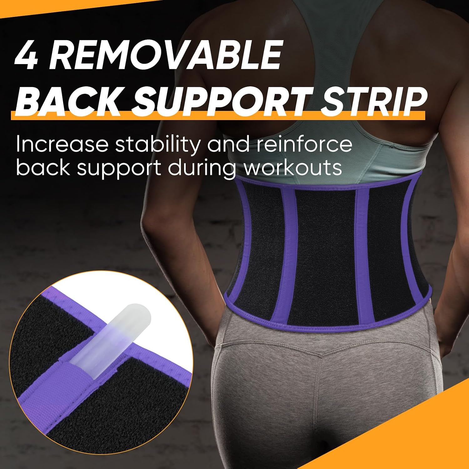 APEXUP Waist Trainer for Women Lower Belly Fat, Men Sweat Band, Stomach Wrap, Waist Trimmer with Removable Lumbar Support