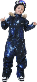 Kids Girls Boys Waterproof Colorful One Piece Snowsuits Coveralls Ski Suits Jackets Winter Jumpsuits