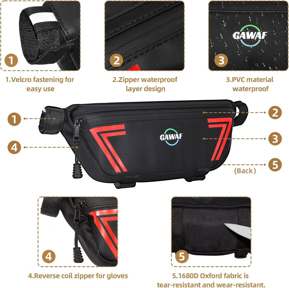 Dirtbike Handlebar Bag, Universal Motorcycle Handle Bag, Waterproof