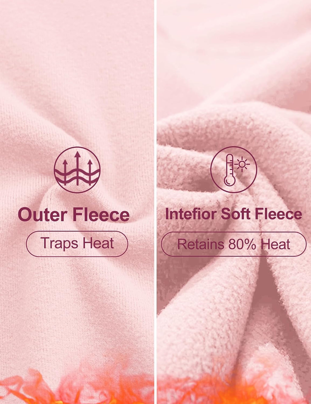 COOTRY Plus Size Thermal Underwear for Women Long Johns Top and Bottom Sets
