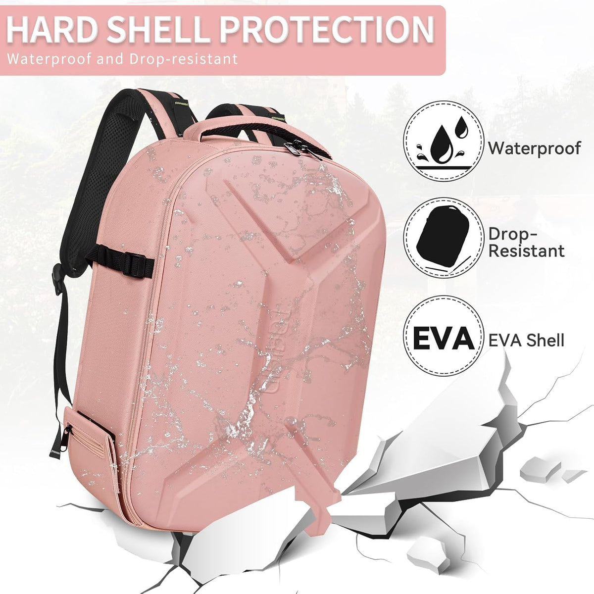 TORIBIO Large Hardshell Camera Backpack DSLR/SLR/Mirrorless Photography Bag