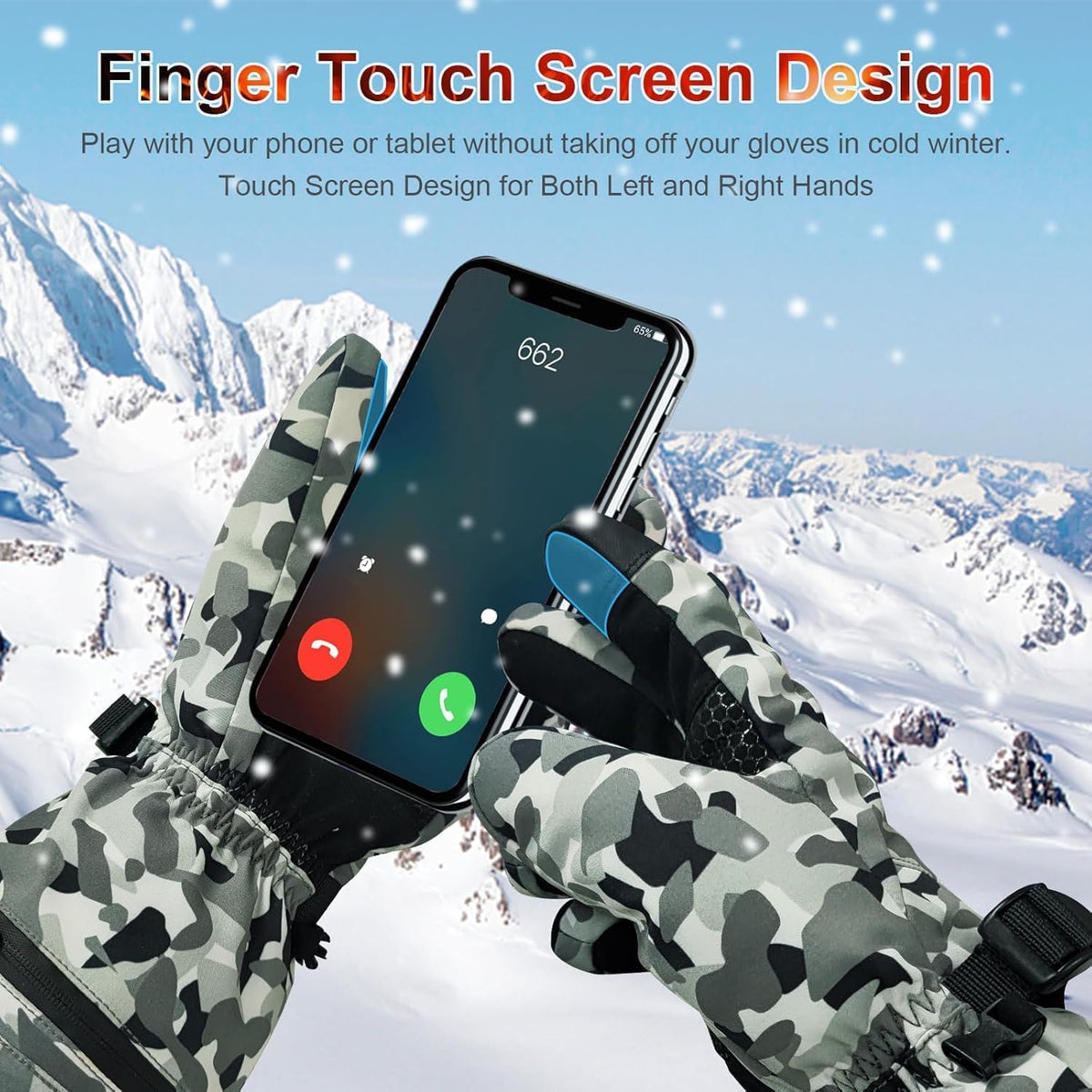 Rechargeable Heated Gloves for Men Women Hand Warmers Winter Ski Gloves