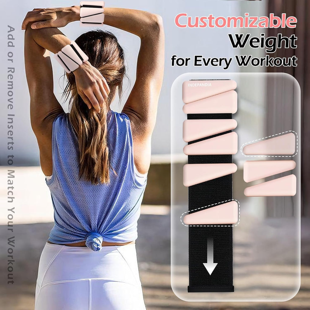 Ankle Weights for Women Adjustable Wrist Weights 2lb or 4lb Pair
