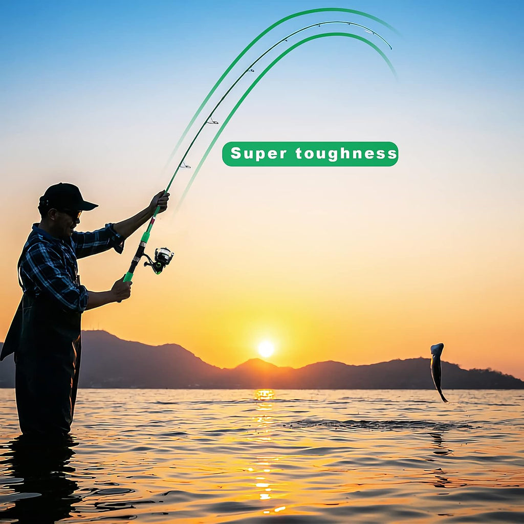 Fishing Rod Reel Full Kit Portable Travel Spinning Pole Reel Lure Carry Bag
