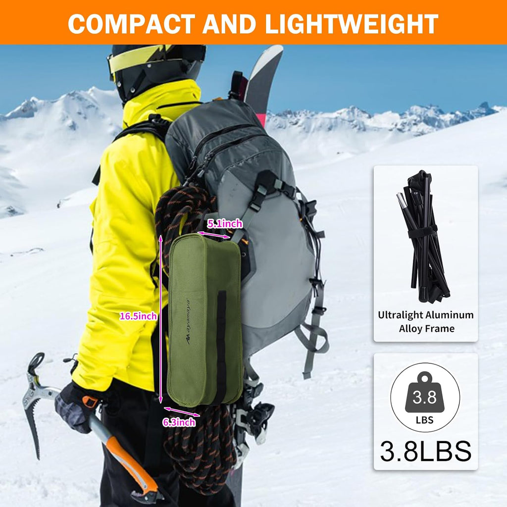 AYAMAYA Ultralight Highback Camping Chair for Camping, Aluminum Widen Frame