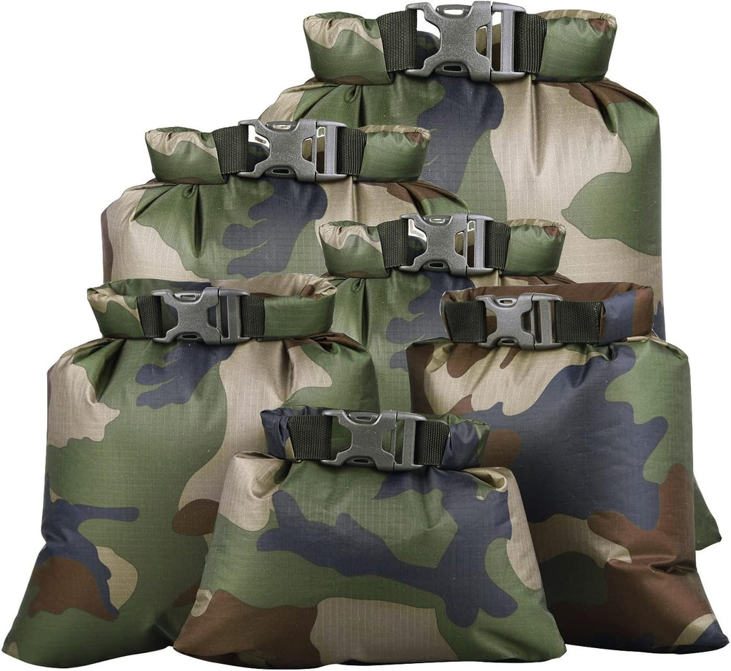 Dry Bag, 6-Pack Ultralight Dry Sack, Outdoor Roll Top Drybags