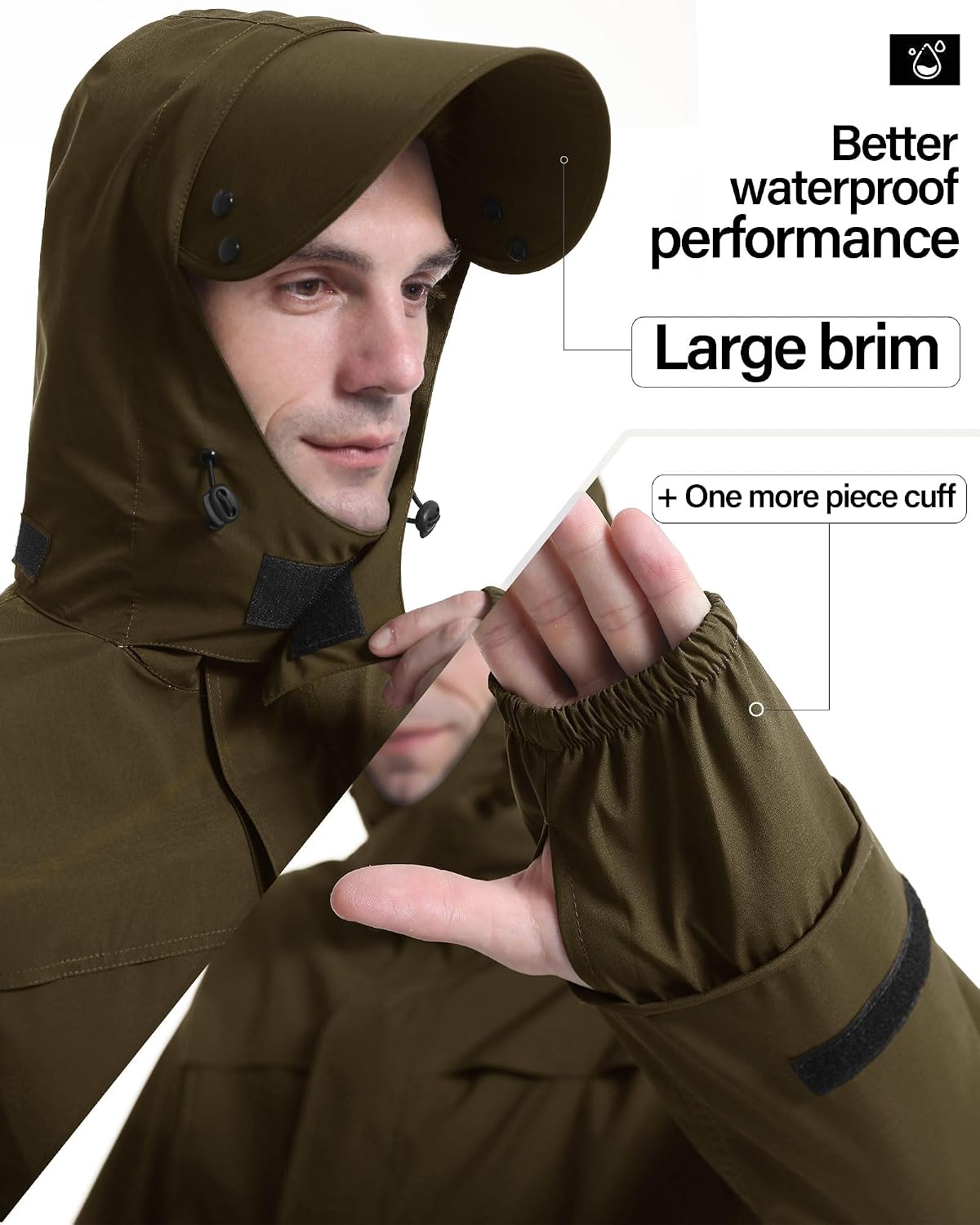 iCreek Rain Suit Waterproof Breathable Lightweight 2-Piece Rain Gear Unisex