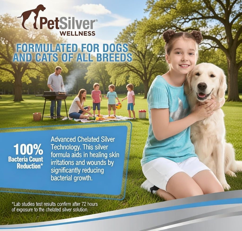 PetSilver Wound Spray, Silver Dog Wound Spray, Hot Spot, USA Made, 16 oz