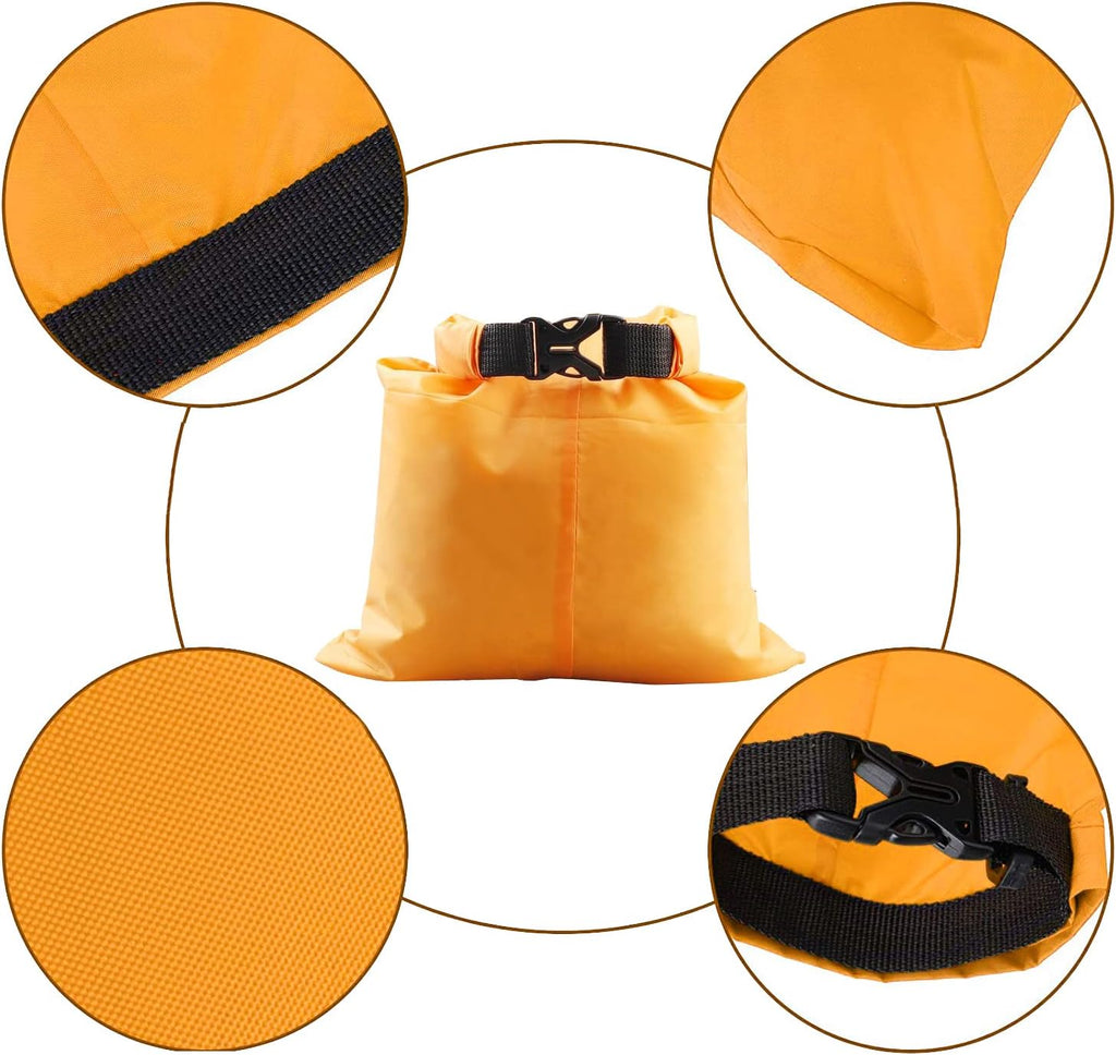 Pimoys 5 Pack Waterproof Dry Sacks, Lightweight Outdoor Dry Bags Ultimate Dry Bags for Kayaking Rafting Boating Camping (1.5L, 2.5L, 3.5L, 4.5L, 6L)