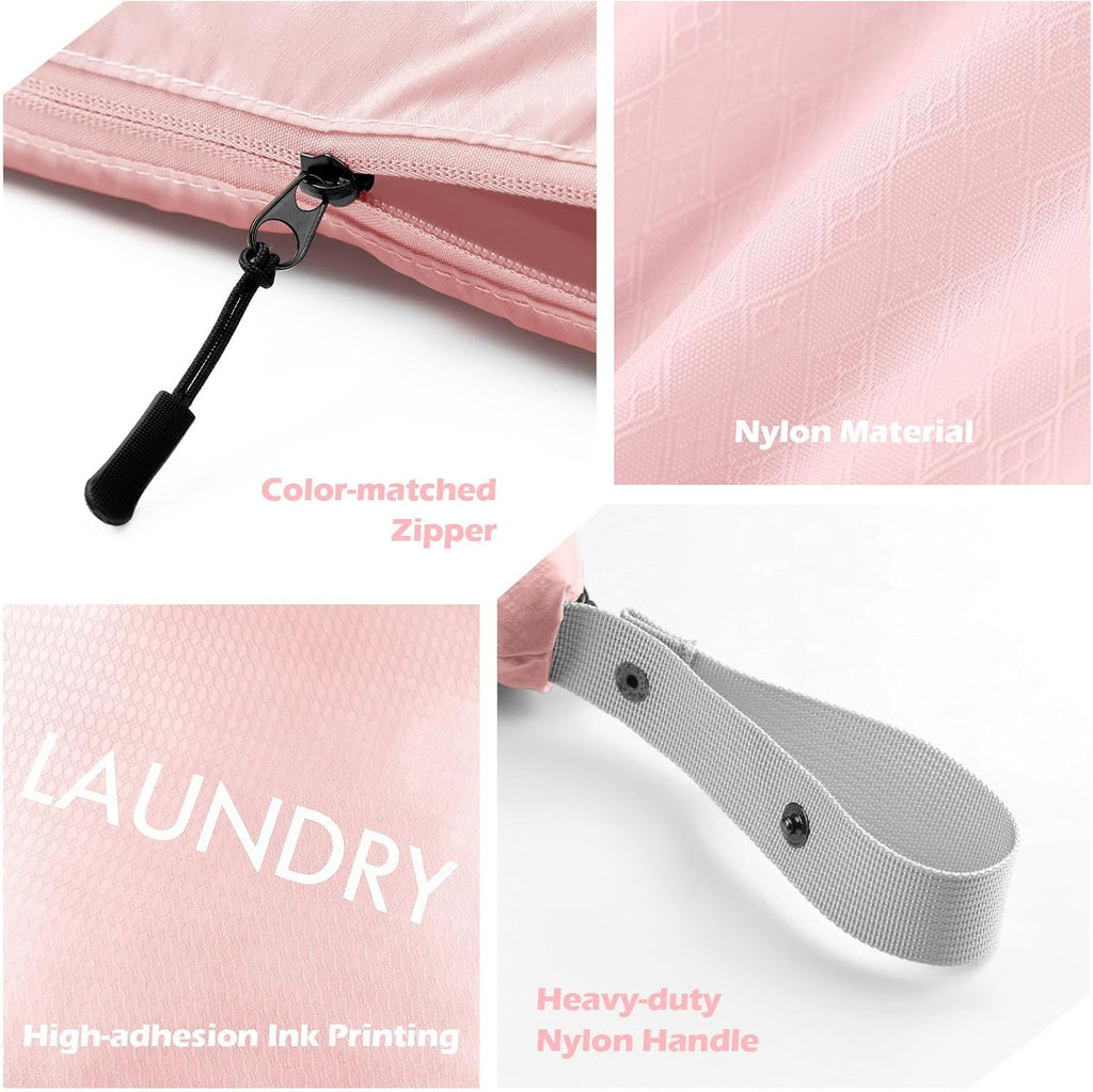 WiseBoy 2-Pack Travel Laundry Bags, Washable Wet Dry Bags for Gym