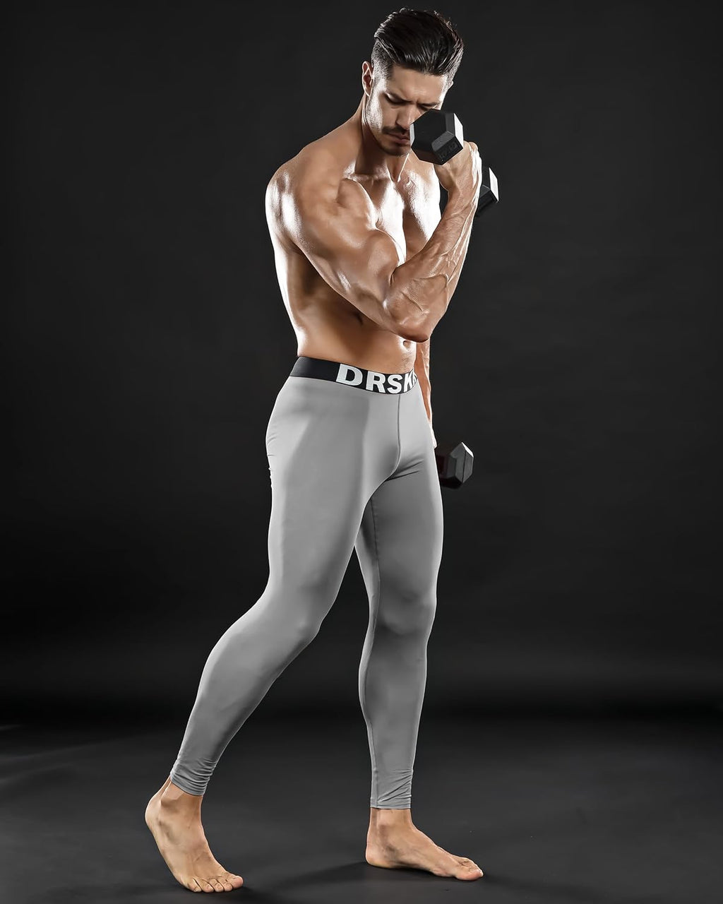 DRSKIN Men’s Compression Pants (5/4/3 Pack) Quick Dry Tights Leggings Sports Baselayer Running Gym Workout