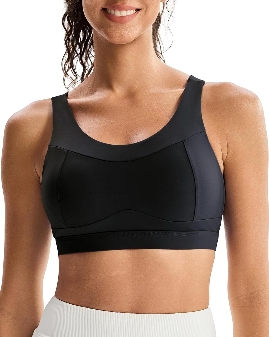 RUNNING GIRL High Impact Sports Bras for Women,Racerback Running Bra Workout Crop Tank Tops Longline Sports Bra Push up