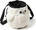 Owl Rock Climbing Chalk Bag, Fun Plush Animal Chalk Pouch with Drawstring, Adjustable Waist Belt for Indoor Outdoor Bouldering Sport Climbing