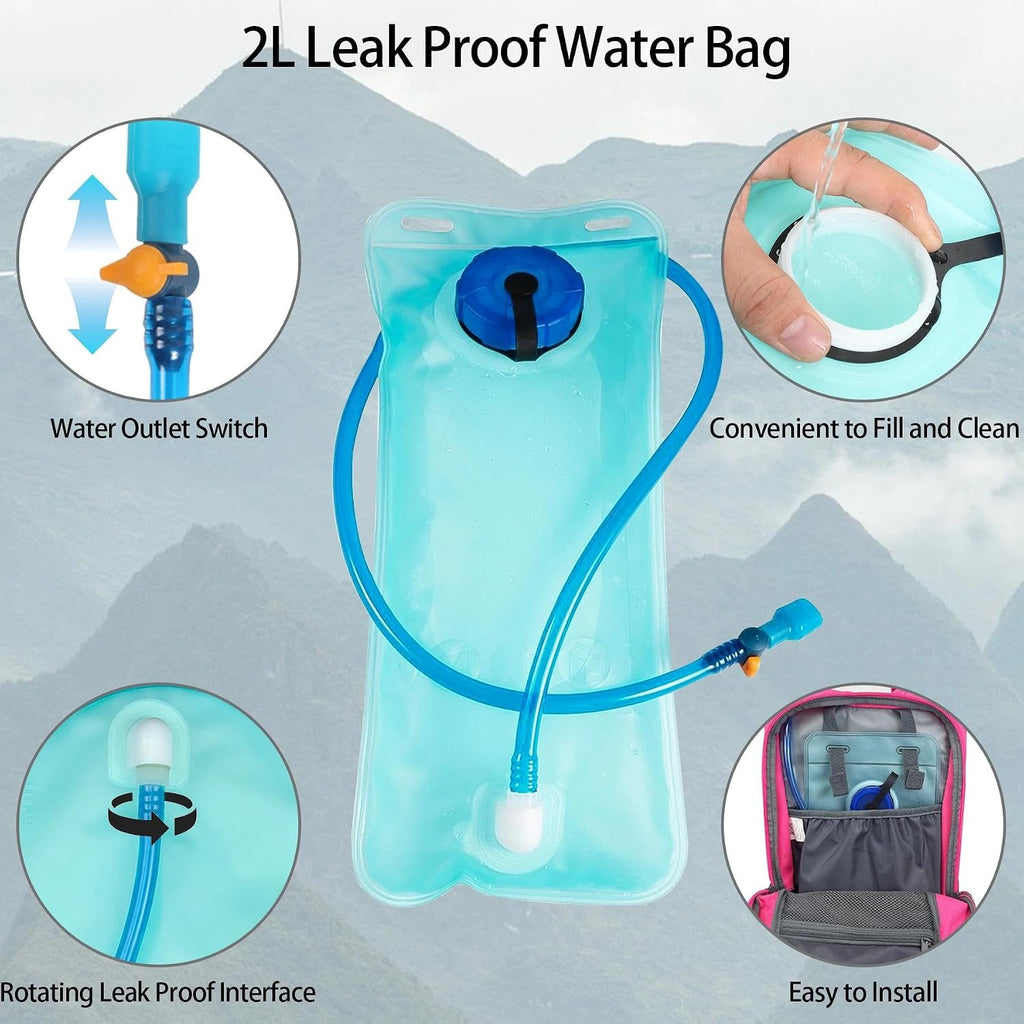 WOLT Hydration Backpack 18L Hiking Water Backpack with 2L Water Bladder for Men Women, Hydration Pack for Running Cycling Biking and Climbing