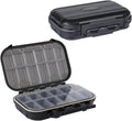 Goture Small Black Waterproof Clear Tackle Box Fixed Compartments Lure Case
