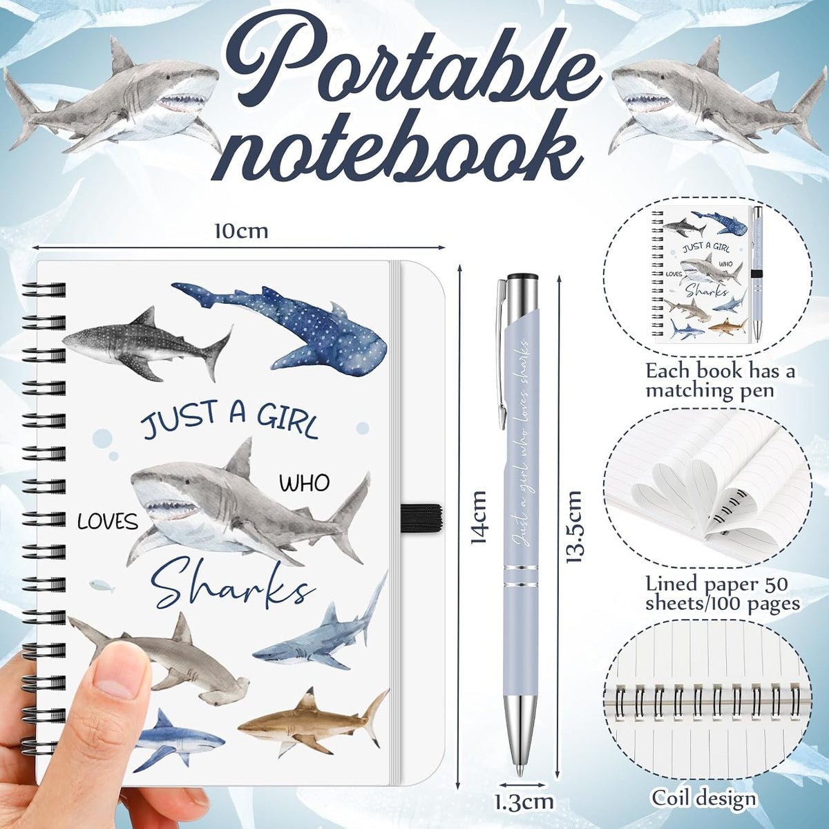 Gilprop 6 Pcs Ocean Fish Gifts for Ocean Lovers: Just Girl Who Loves Fish