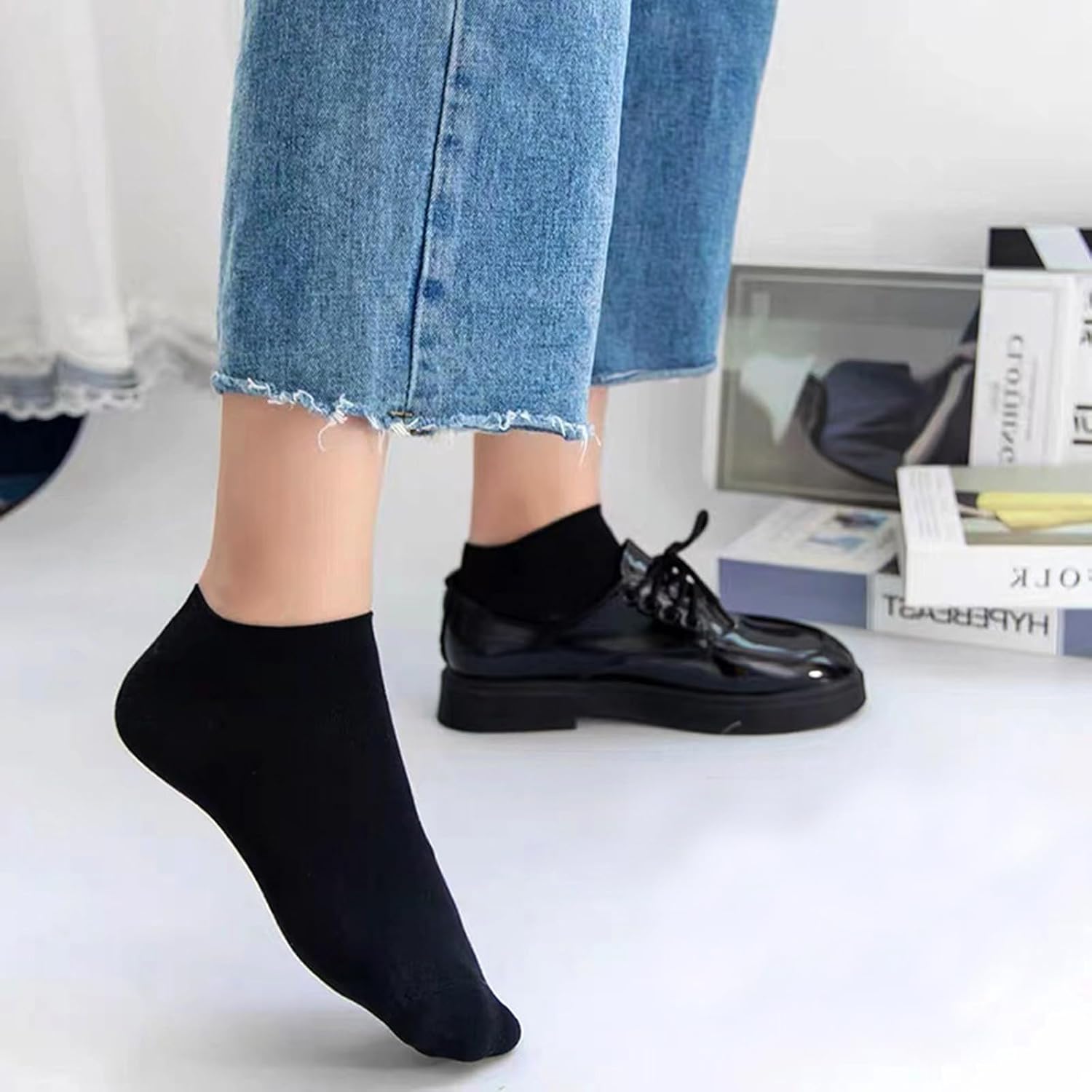 12-30 Pairs Low Cut Ankle Socks for Women No Show Casual Breathable Athletic Socks Bulk for Sport