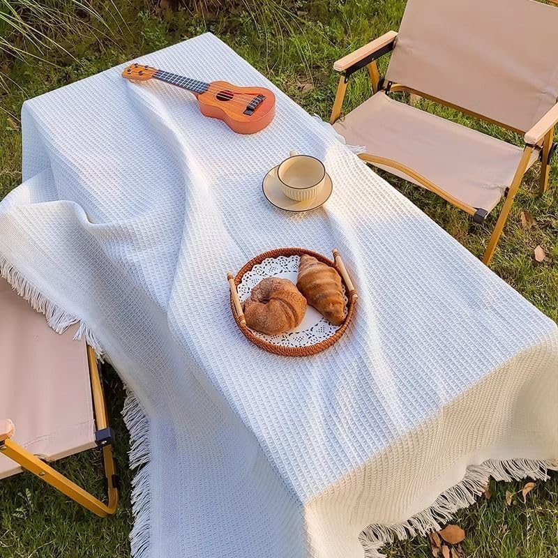Wind Tour Outdoor Multifunctional Picnic mat, Picnic Blanket, Suitable for Camping, Picnic, Party, Hiking and Outdoor Activities（White | 70.8” × 70.8”）