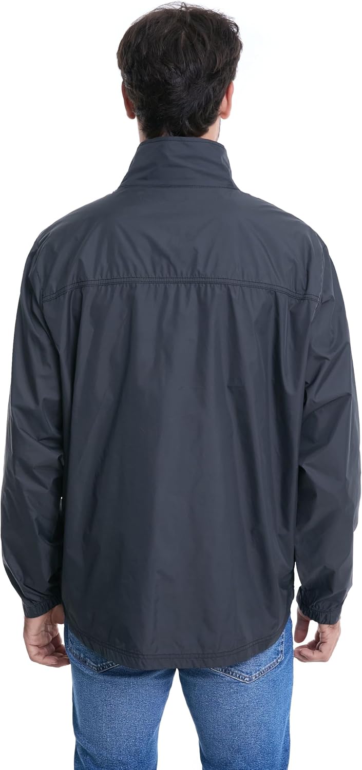 clothin Men's Lightweight Water-Resistant Packable Windbreaker