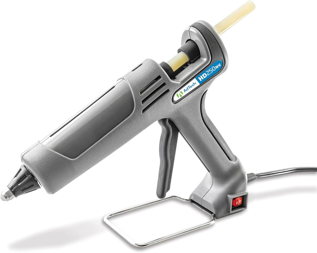 AdTech Industrial Strength Full Size High-Output Hot Melt Glue Gun – Professional Grade Hot Glue Gun for Carpentry, Repairs & Remodeling, Grey, 200 watts - 189