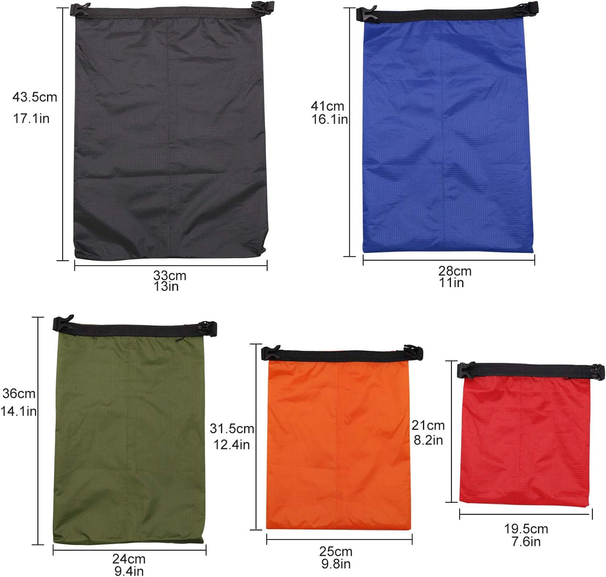 TRENDBOX Roll Top Waterproof Dry bag Kit Storage Compression Bag Sack Poch Packing Organizers Water Resistant Camping Travel