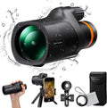 K&F Concept® 80x100 Monocular-Telescope for Adults IP68 Waterproof High Powered with Smartphone Adapter & Tripod, with BAK4 Prism and FMC Lens, for for Bird Watching Hunting Hiking Camping Travelling