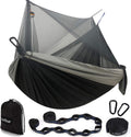 Sunyear Hammock Camping with Net/Netting, Portable Camping Hammock Double Tree Hammock Outdoor Indoor Backpacking Travel & Survival, 2 Tree Straps (16+1 Loops Each, 20Ft Total)