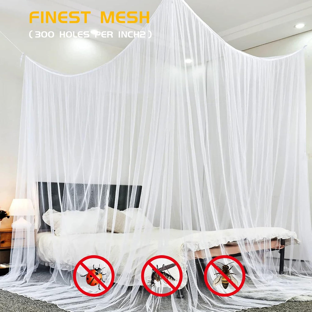 Bed Canopy Curtains Mosquito Net Bed Canopy for Full Queen King Size Bed