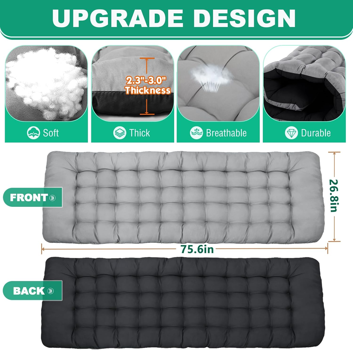 LILYPELLE Portable Folding Camping Cot with Mattress and Pillow for Adults