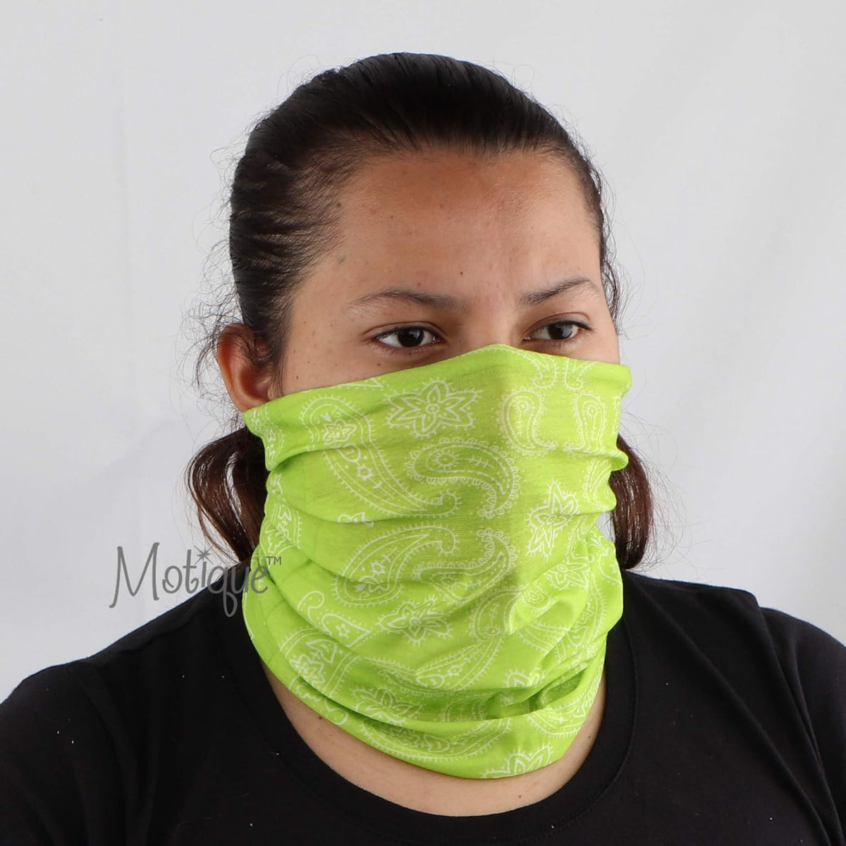 Set of 3 Paisley Bandana Neck Gaiter Tube Headwear Motorcycle Face Scarf