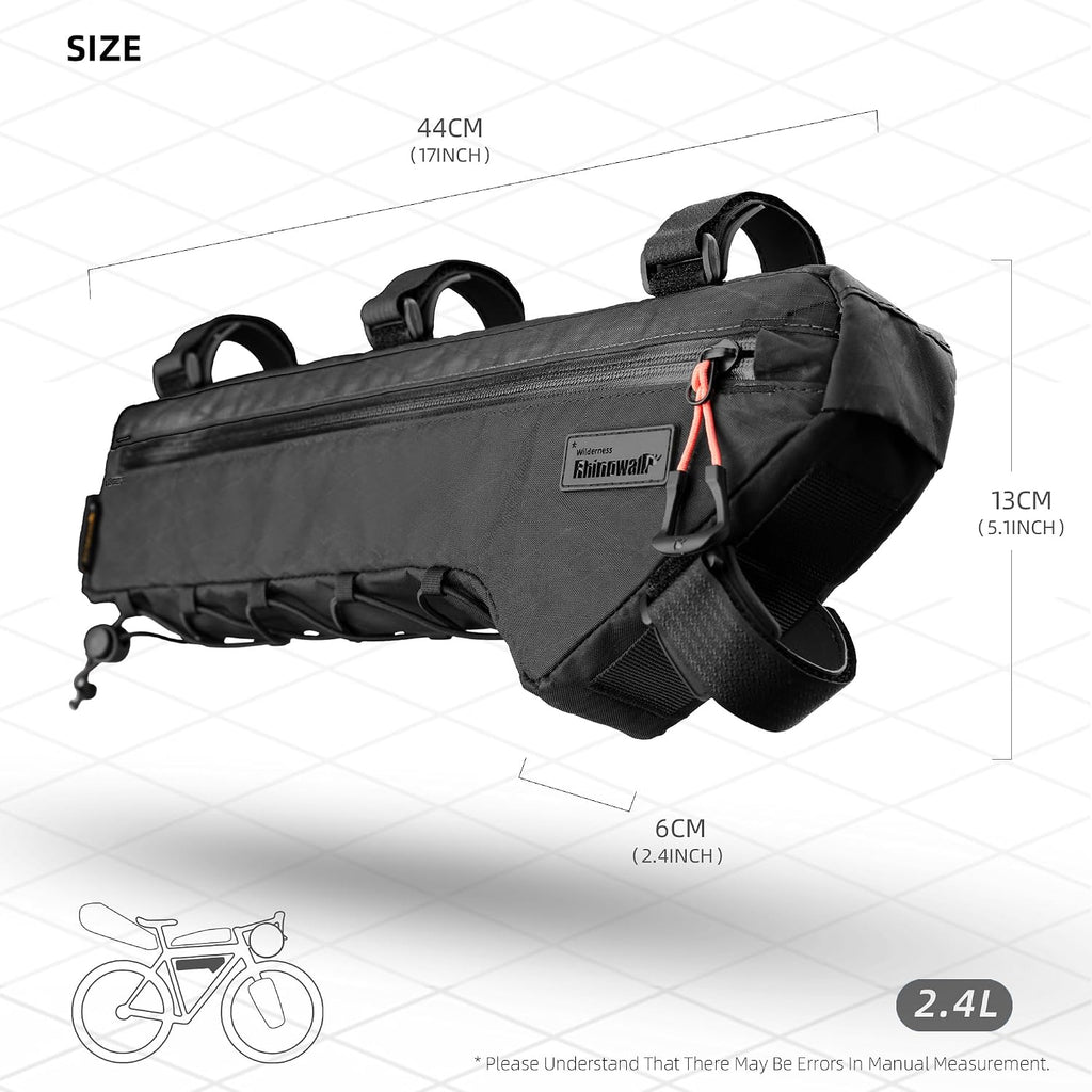Bike Frame Bag Bike Triangle Bag Bicycle Pouch Under Tube Bag 2.4L with Dual Side Mesh Pockets for MTB Road Bike Cycling Commuting and Outdoor Adventures