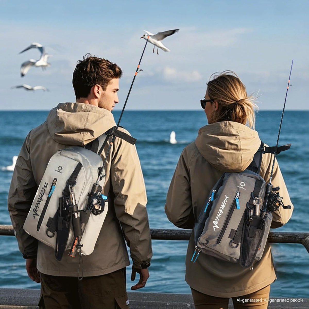 Small Fishing Bag with Rod Strap, Portable & Lightweight, Fish Small Tackle bag – Fits Tackle Boxes & Gear,Move Freely, Cast Smoothly - Fishing Gifts for Men