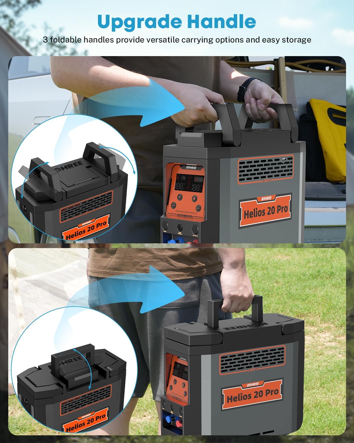 Kohree Helios 20 Pro, Portable Water Heater for Outdoor Camping
