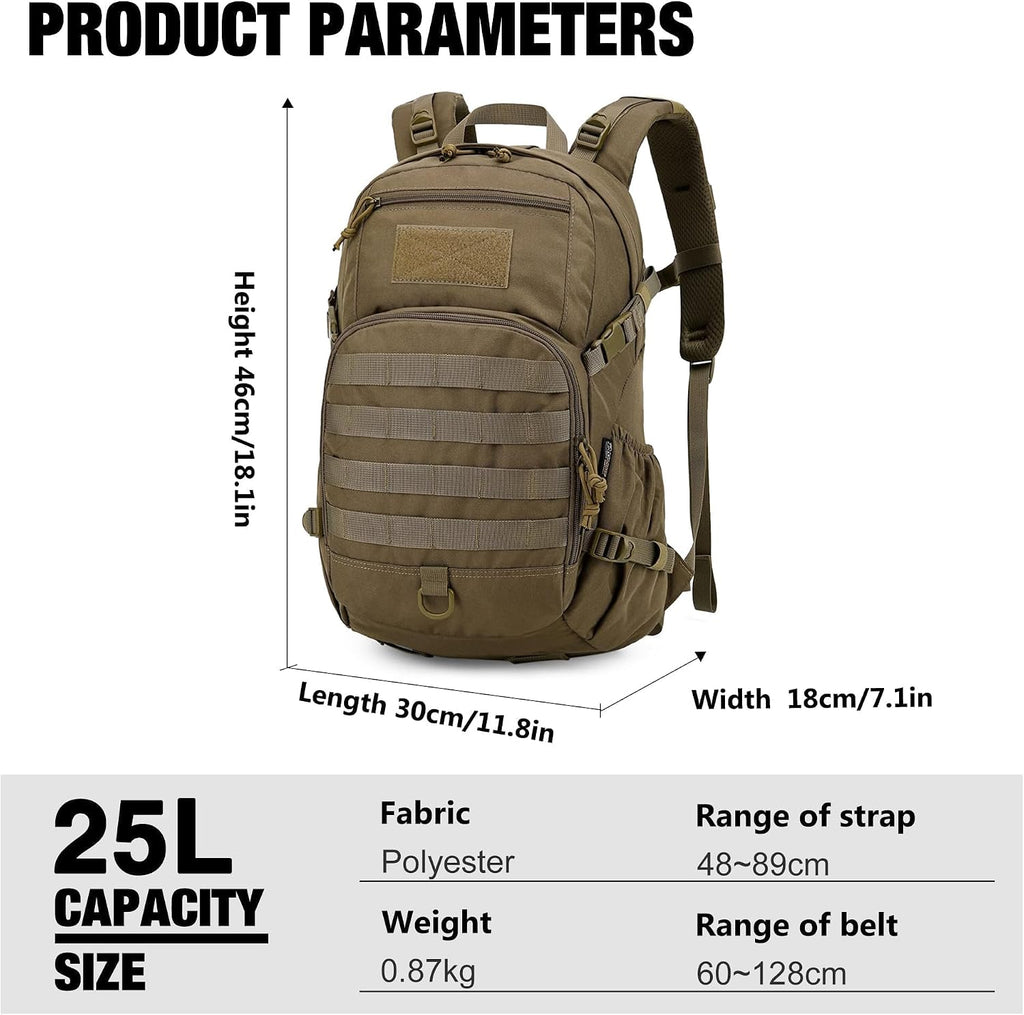 Mardingtop 25L Hiking Backpack,Lightweight Molle Tactical Backpack for Running,Hiking,Cycling,Motorcycle