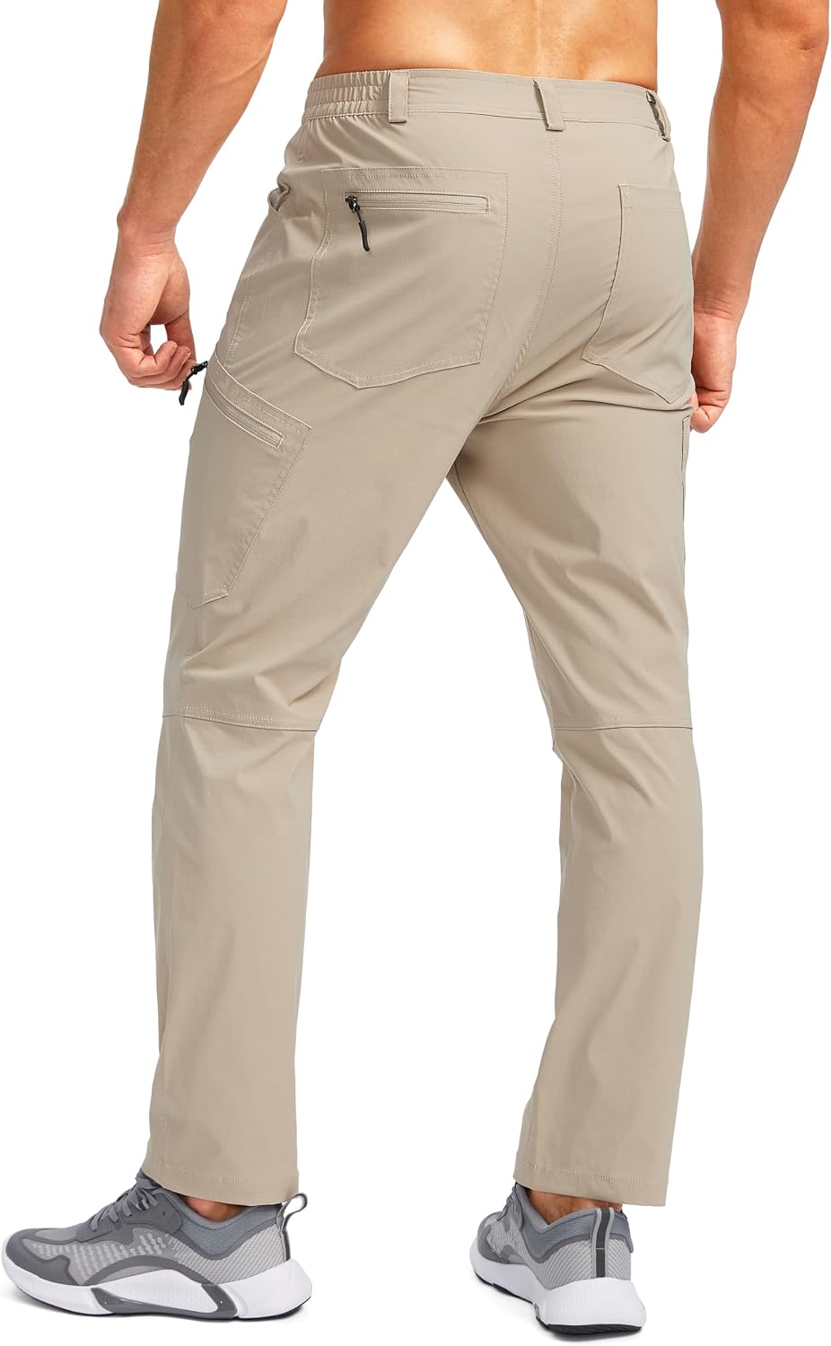 Pudolla Men's Lightweight Hiking Pants with 7 Pockets Quick Dry Water Resistant Fishing Travel Pants