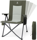 EVER ADVANCED Reclining Camping Chairs for Adult Supports 350lbs Green