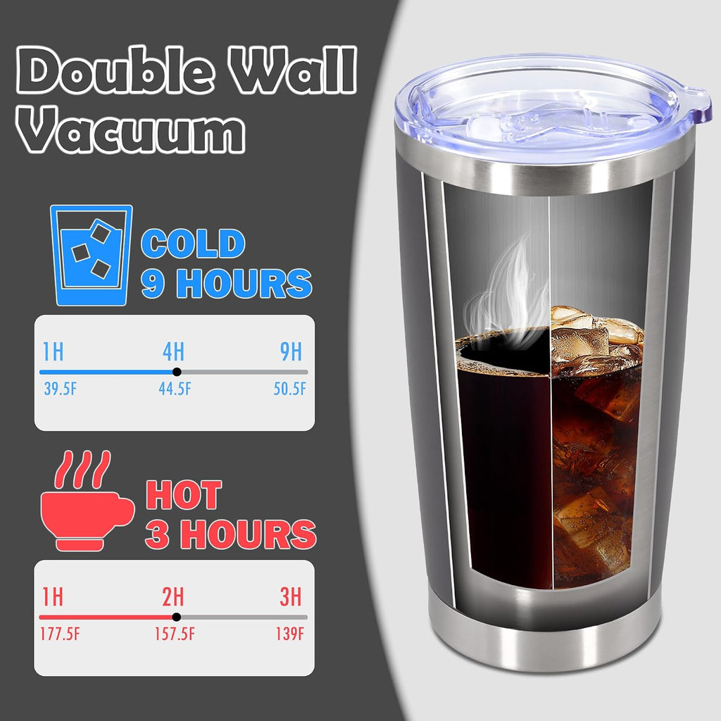 20oz Tumbler Stainless Steel Tumbler Coffee Tumbler with Lid Grey, 8P