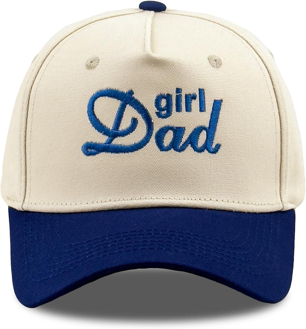 Embroidered Boy Girl Dad Mom Two-Tone Baseball Cap, Classic Dad Hat for Men Women His Her, Family Theme Gift Ideas