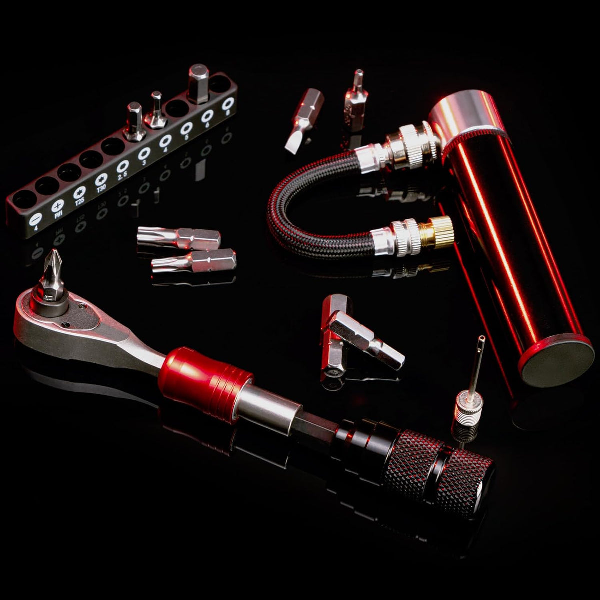 Bike Repair Tool Kit with Mini Pump in Portable Multifunction Tool Set