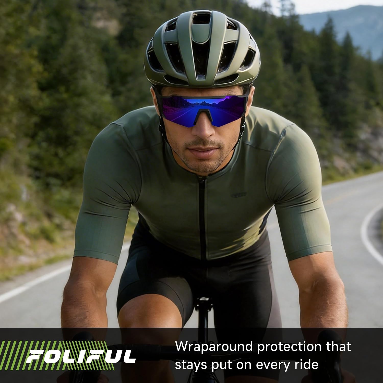 Polarized Sports Sunglasses Men Women for Running Baseball Cycling