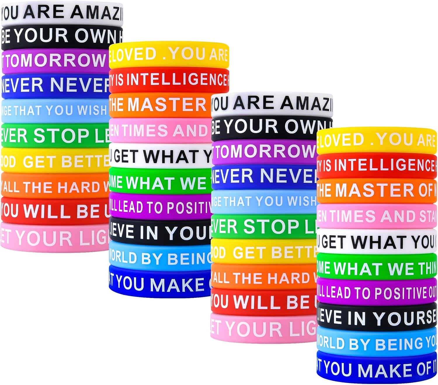 Motivational Quote Silicone Bracelets Inspirational Bands
