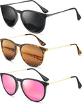 Sunglasses Womens Polarized Trendy Retro Round Sun Glasses with UV400